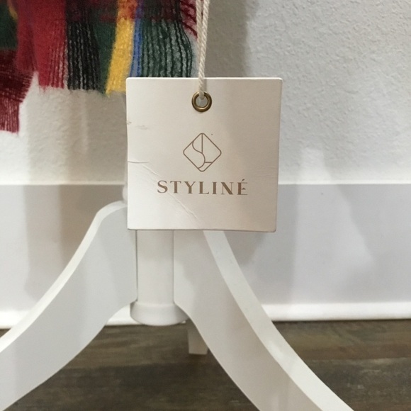 STYLINE Plaid Open Front Poncho - Picture 7 of 8